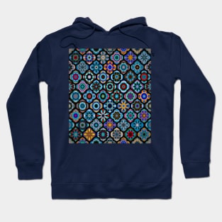 Moroccan tile glowing pattern Hoodie